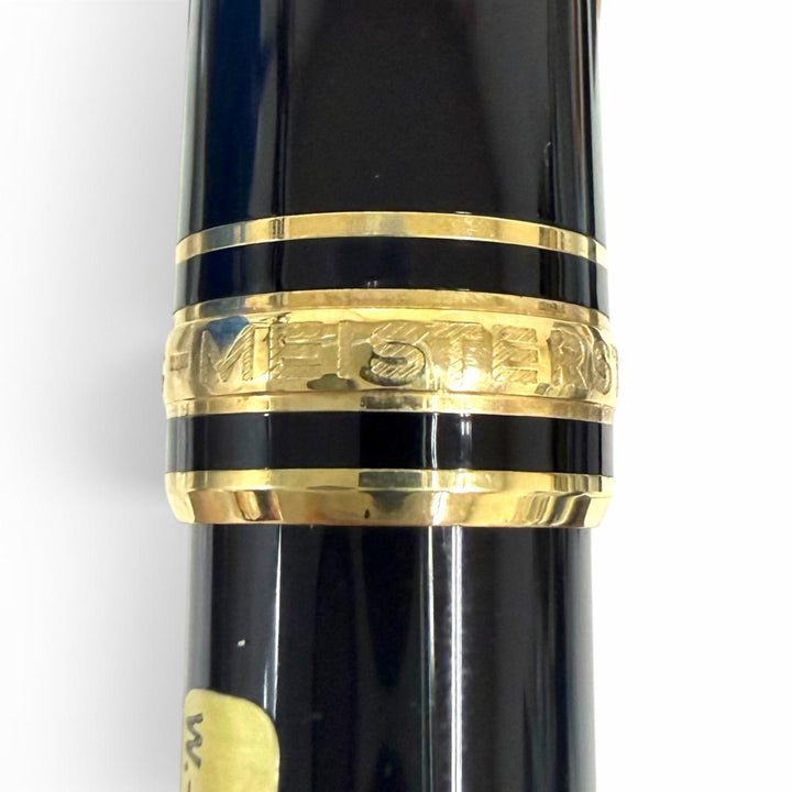 美品□MONTBLANC モンブラン マイスターシュテュック クラシック 4810 ペン先14K EFニブ キャップ式 万年筆 黒 ゴールド 西ドイツ製