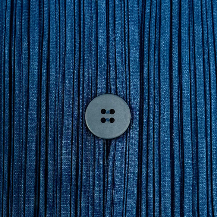 未使用品☆PLEATS PLEASE プリーツプリーズ イッセイミヤケ PP03-JA223 長袖 ロング丈カーディガン ネイビー 3 日本製 正規品 レディース