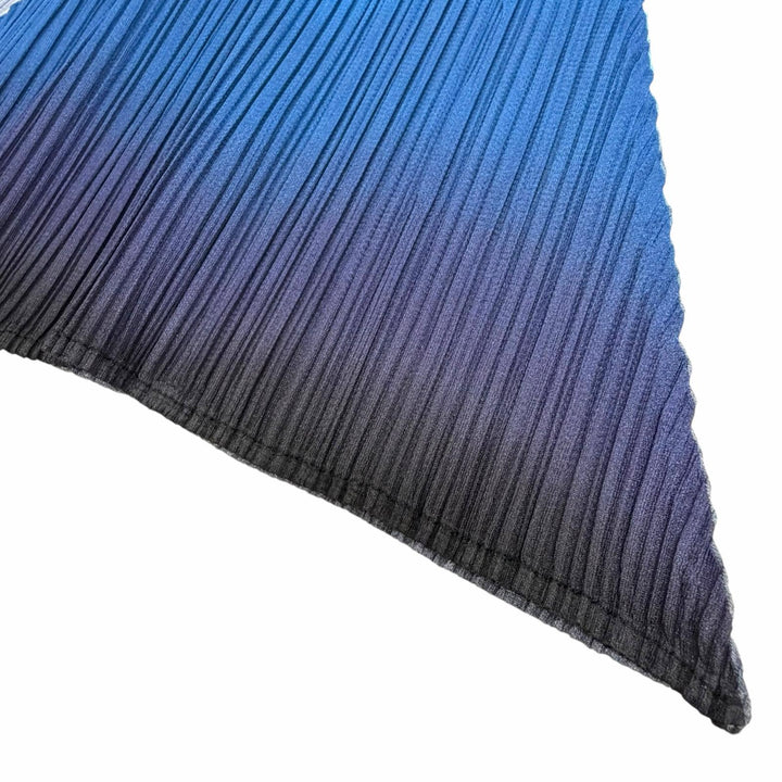 極美品△PLEATS PLEASE プリーツプリーズ イッセイミヤケ PP23-JT736 ハイネック グラデーション チュニック ワンピース ブルー 3 正規品