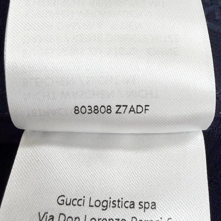 極美品△GUCCI グッチ 803808 GG柄 ベルト付き パジャマ ナイトウェア 長袖シャツ ネイビー 42 イタリア製 正規品 レディース