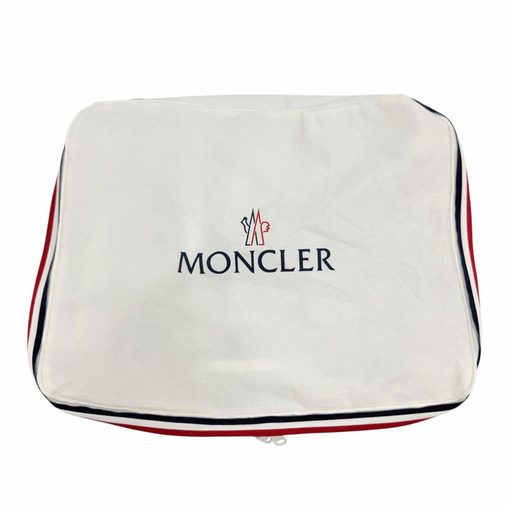 極美品☆MONCLER モンクレール 2023年製 I20939B51000 CARDIGAN ロゴワッペン ニット切替 ダウンジャケット アイボリー XS 正規品 保袋付