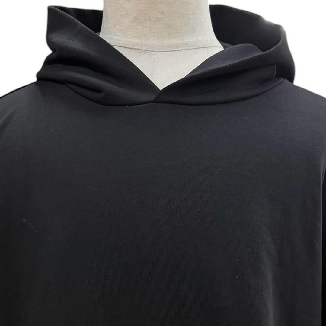 極美品▼BALENCIAGA バレンシアガ 2022年製 620973 コットン100% ロゴ刺繍 フーデッド プルオーバー パーカー ブラック XS 正規品 メンズ
