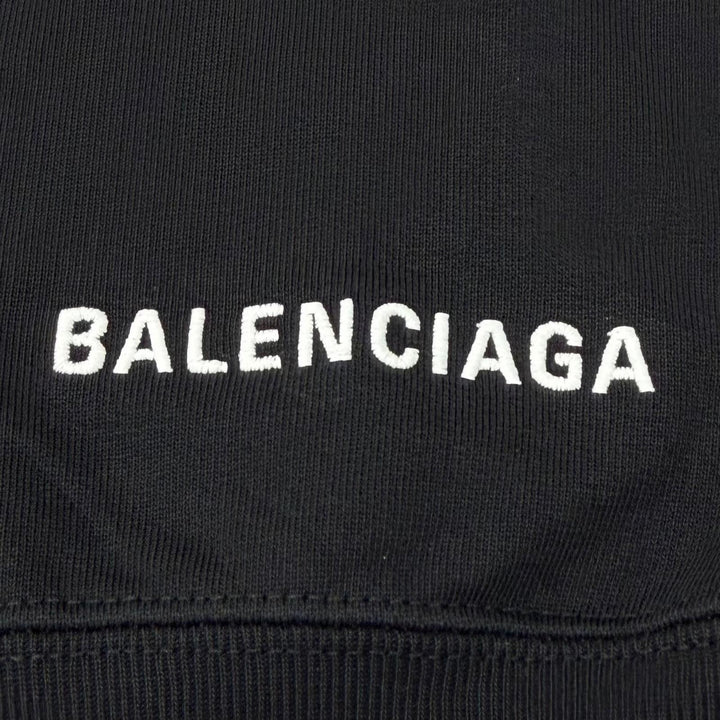 極美品▼BALENCIAGA バレンシアガ 2022年製 620973 コットン100% ロゴ刺繍 フーデッド プルオーバー パーカー ブラック XS 正規品 メンズ
