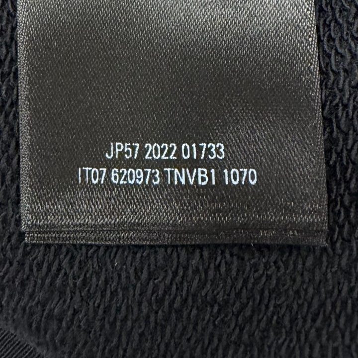 極美品▼BALENCIAGA バレンシアガ 2022年製 620973 コットン100% ロゴ刺繍 フーデッド プルオーバー パーカー ブラック XS 正規品 メンズ