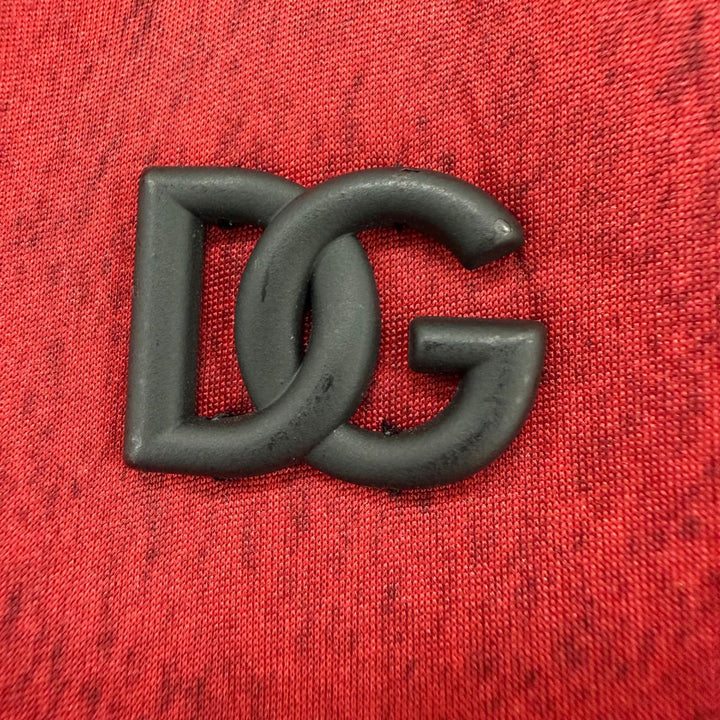 極美品▼DOLCE&amp;GABBANA ドルチェ＆ガッバーナ GWWQAZ 黒タグ レオパード柄 シージー スウェットパンツ レッド ブラック 50 正規品 メンズ