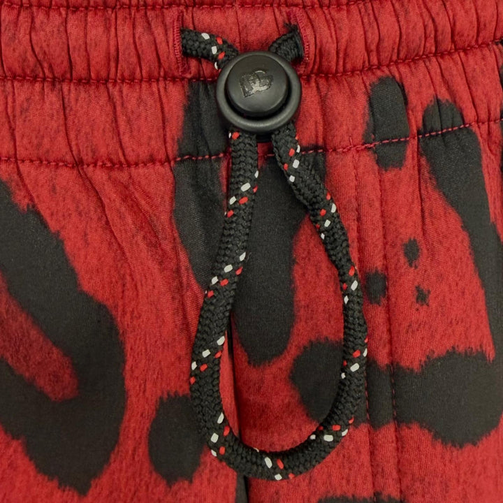 極美品▼DOLCE&amp;GABBANA ドルチェ＆ガッバーナ GWWQAZ 黒タグ レオパード柄 シージー スウェットパンツ レッド ブラック 50 正規品 メンズ