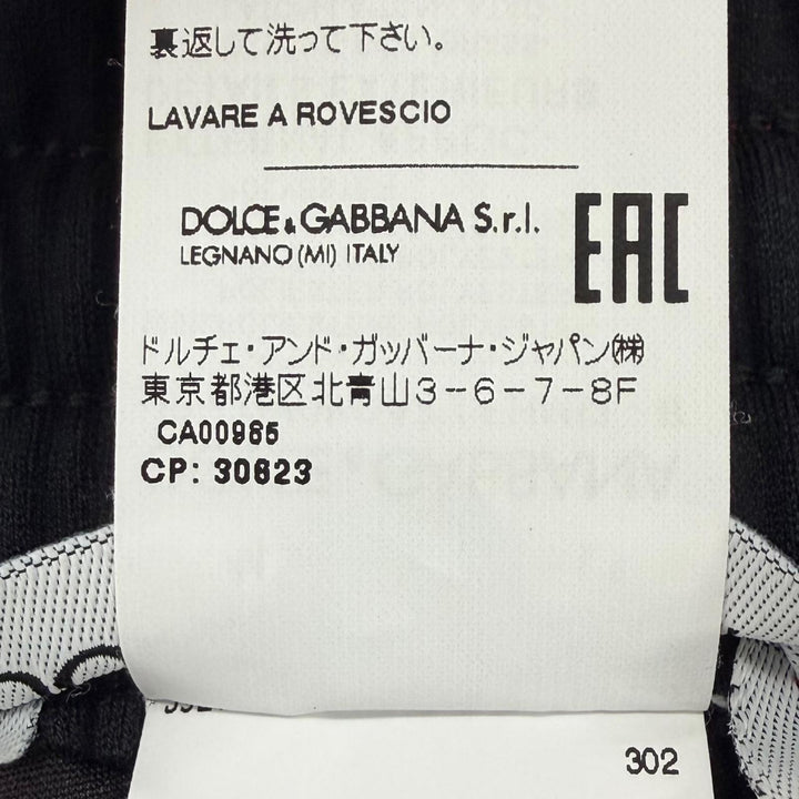 極美品▼DOLCE&amp;GABBANA ドルチェ＆ガッバーナ GWWQAZ 黒タグ レオパード柄 シージー スウェットパンツ レッド ブラック 50 正規品 メンズ