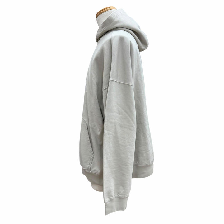 未使用品▼BALENCIAGA バレンシアガ 23AW 674986 コットン100% ロゴ刺繍 フーデッド プルオーバー パーカー グレージュ 1 正規品 メンズ