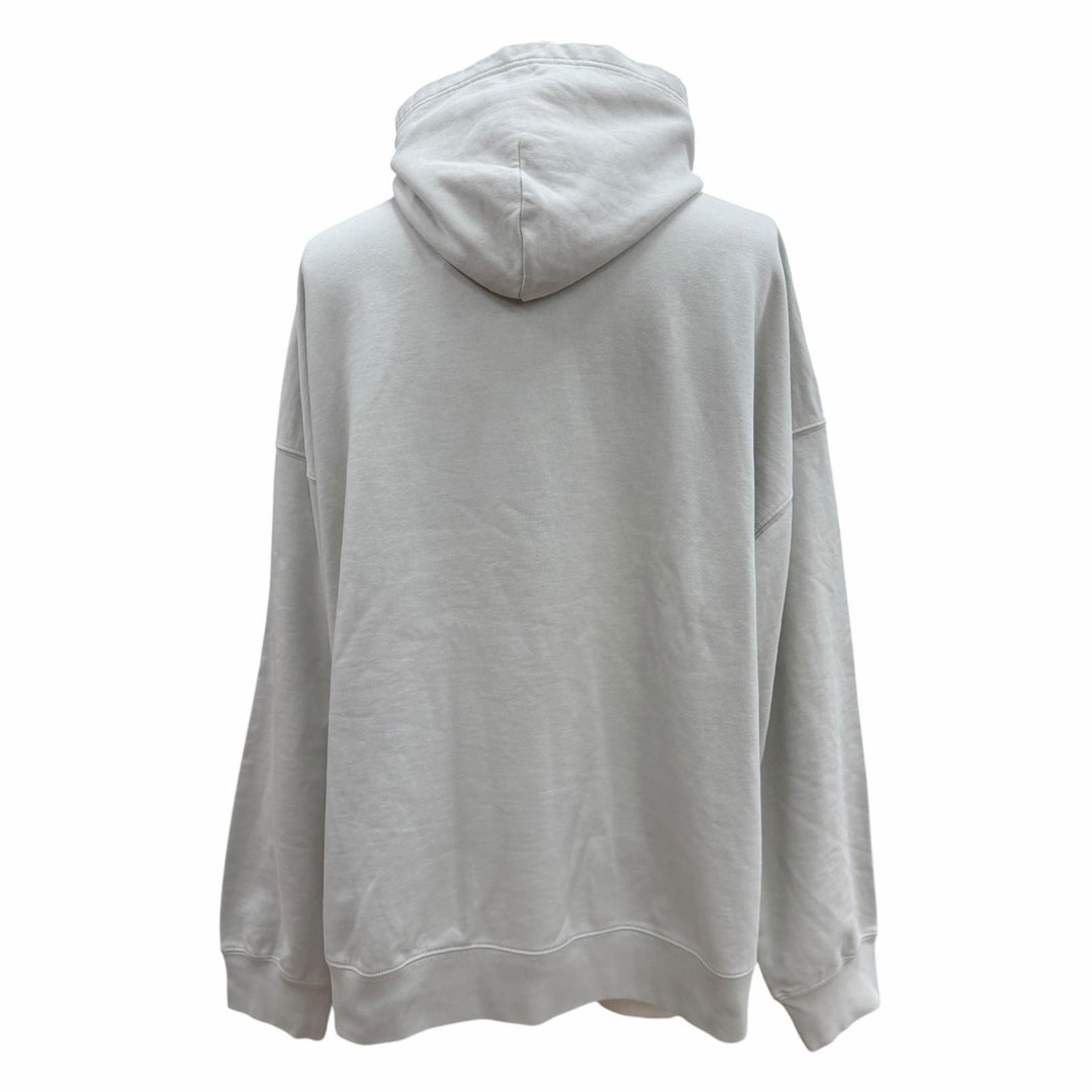 未使用品▼BALENCIAGA バレンシアガ 23AW 674986 コットン100% ロゴ刺繍 フーデッド プルオーバー パーカー グレージュ 1 正規品 メンズ