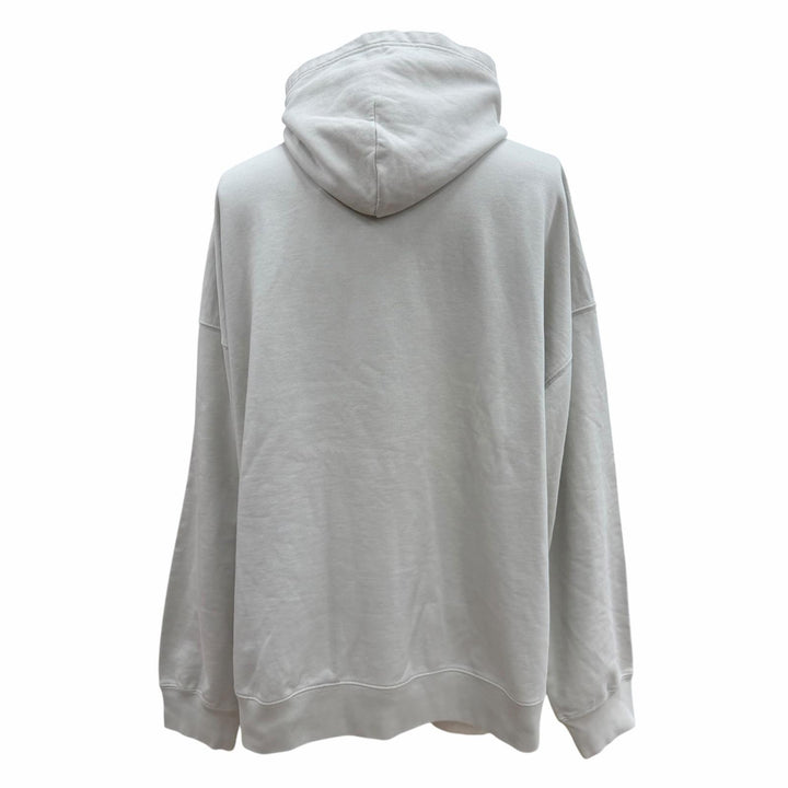 未使用品▼BALENCIAGA バレンシアガ 23AW 674986 コットン100% ロゴ刺繍 フーデッド プルオーバー パーカー グレージュ 1 正規品 メンズ