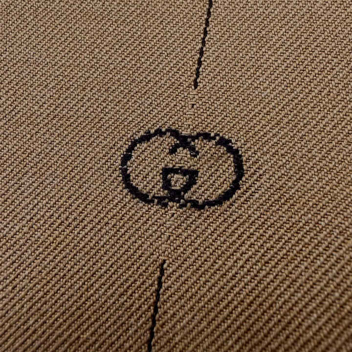 極美品▼GUCCI グッチ 574363 ウール100% インターロッキングG ストライプ柄 パンツ スラックス ベージュ 46R イタリア製 正規品 メンズ