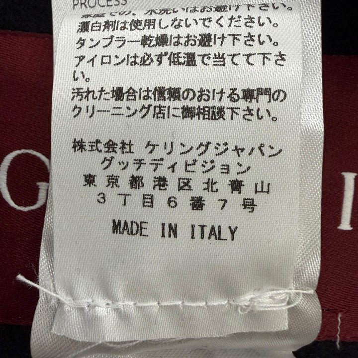 未使用品☆GUCCI グッチ 25AW 793634 リバーシブル ウールブレンド GGシルク コート ベルト ラップコート ブラック 36 イタリア製 正規品