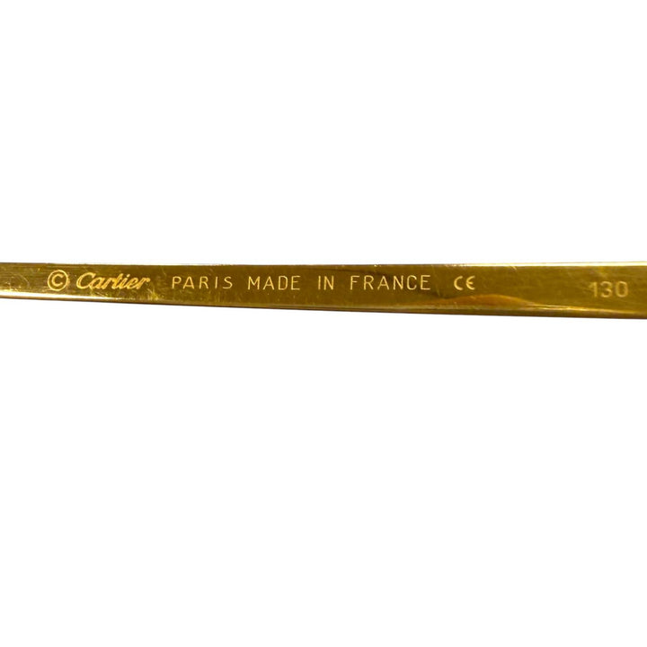 良品▼Cartier カルティエ ヴィンテージ トリニティ ツーブリッジ ティアドロップ グラデーション アイウェア サングラス 54□16 度入り
