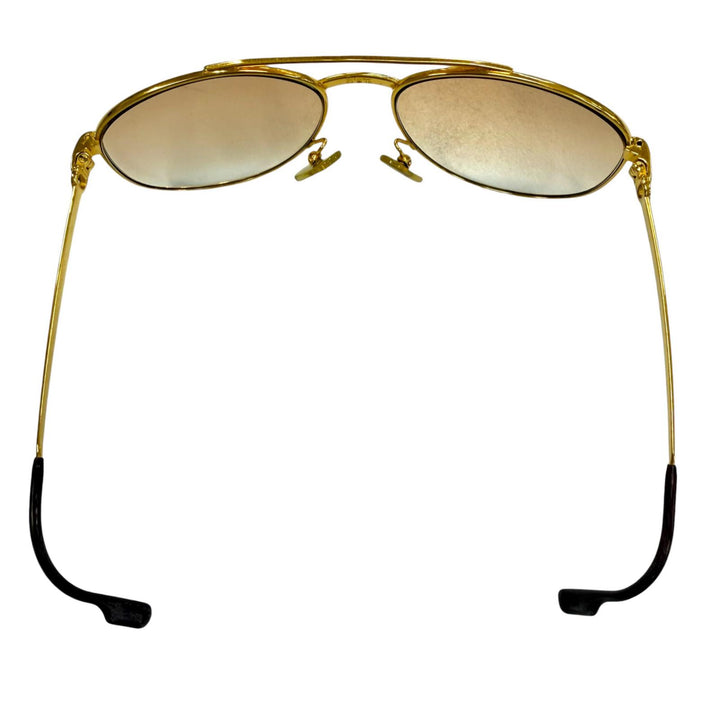良品▼Cartier カルティエ ヴィンテージ トリニティ ツーブリッジ ティアドロップ グラデーション アイウェア サングラス 54□16 度入り