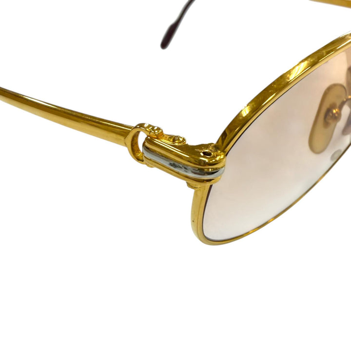 良品▼Cartier カルティエ ヴィンテージ トリニティ ツーブリッジ ティアドロップ グラデーション アイウェア サングラス 54□16 度入り