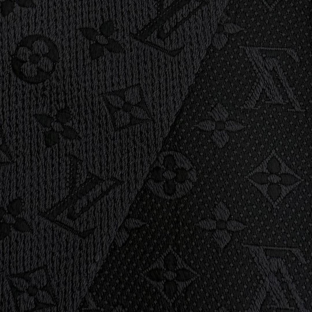 美品★LOUIS VUITTON ルイヴィトン 413287 エシャルプロゴマニア ウール シルク混 モノグラム フリンジ マフラー ブラック イタリア製