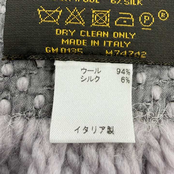 美品☆LOUIS VUITTON ルイヴィトン M74742 エシャルプ・ロゴマニア ウール シルク グリペルル マフラー イタリア製 正規品 レディース