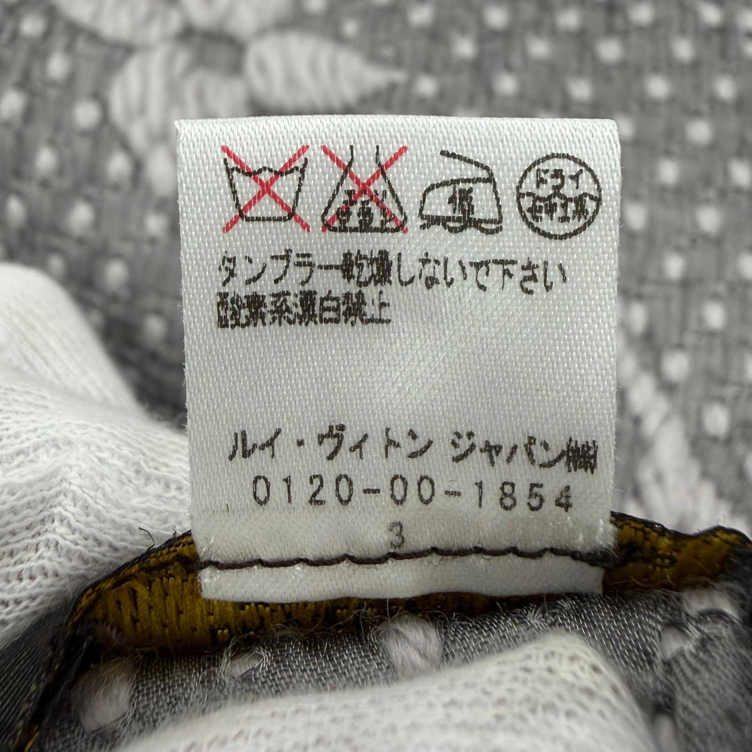 美品☆LOUIS VUITTON ルイヴィトン M74742 エシャルプ・ロゴマニア ウール シルク グリペルル マフラー イタリア製 正規品 レディース