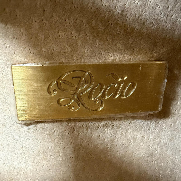 極美品☆ROCIO ロシオ RAMESSES CLASSIC チェーン ウッドバッグ クラッチバッグ ホワイト ブラウン レディース 保存袋付き