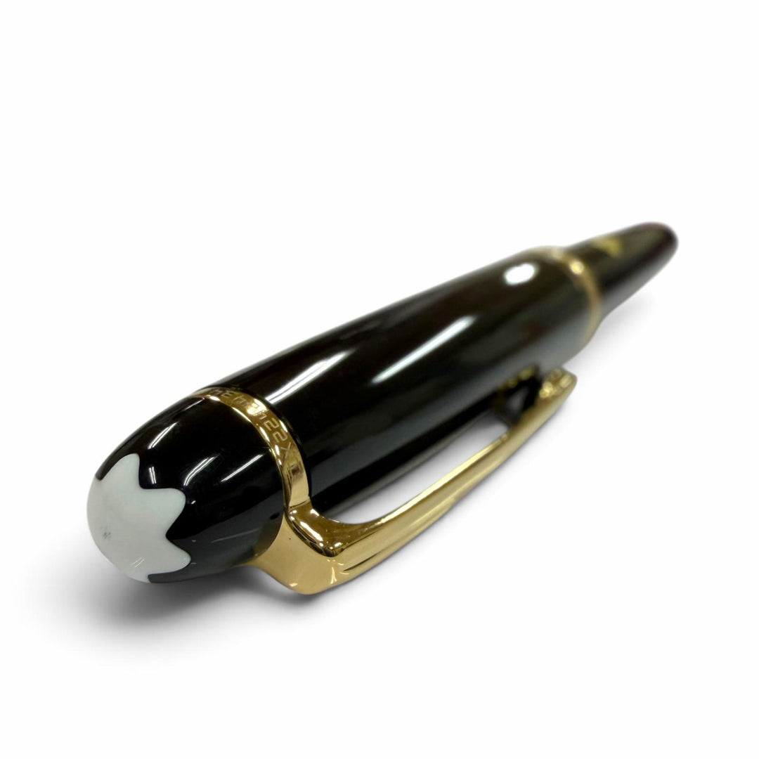 極美品▼MONTBLANC モンブラン マイスターシュテュック クラシック pix ペン先14K Mニブ ホワイトスター 万年筆 ブラック ゴールド