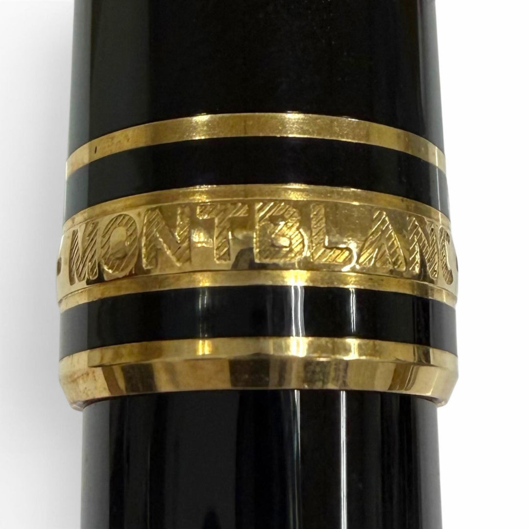 極美品▼MONTBLANC モンブラン マイスターシュテュック クラシック pix ペン先14K Mニブ ホワイトスター 万年筆 ブラック ゴールド