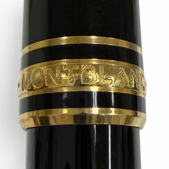 極美品▼MONTBLANC モンブラン マイスターシュテュック クラシック pix ペン先14K Mニブ ホワイトスター 万年筆 ブラック ゴールド