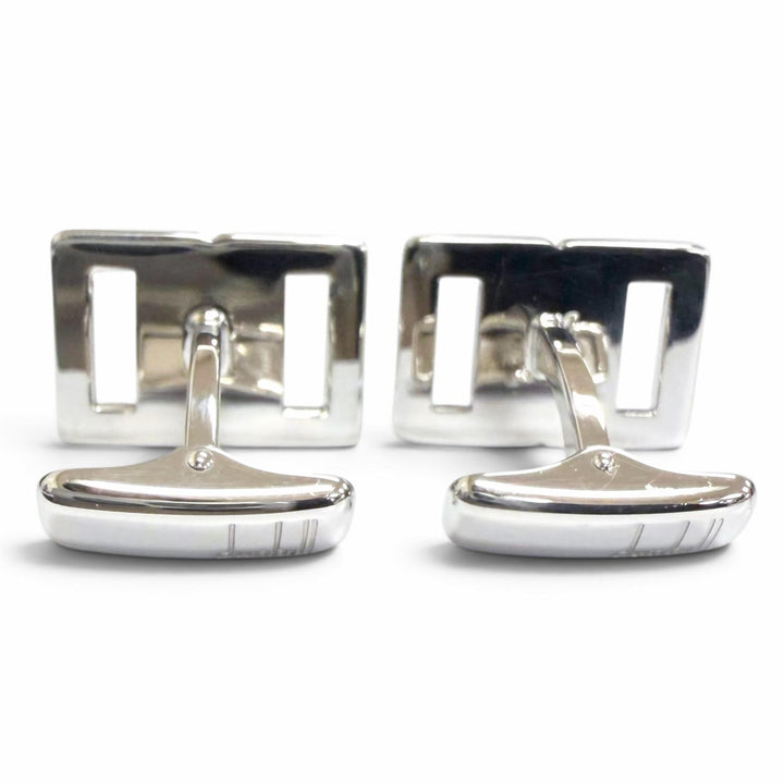 極美品□Dunhill ダンヒル 925 アメジスト スクエア サークル カフスボタン カフリンクス 三点セット シルバー 総重量45g メンズ 箱付き