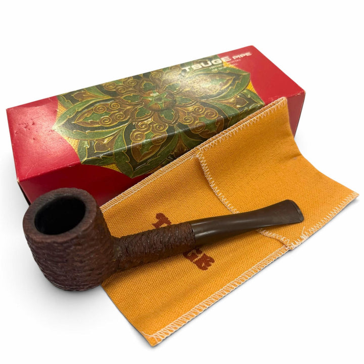 美品▼TSUGE 柘製作所 SILVER MATCH WEEK END ブライヤー 和風テイスト 喫煙具 キセル パイプ ダークブラウン メンズ 箱・保存袋付き