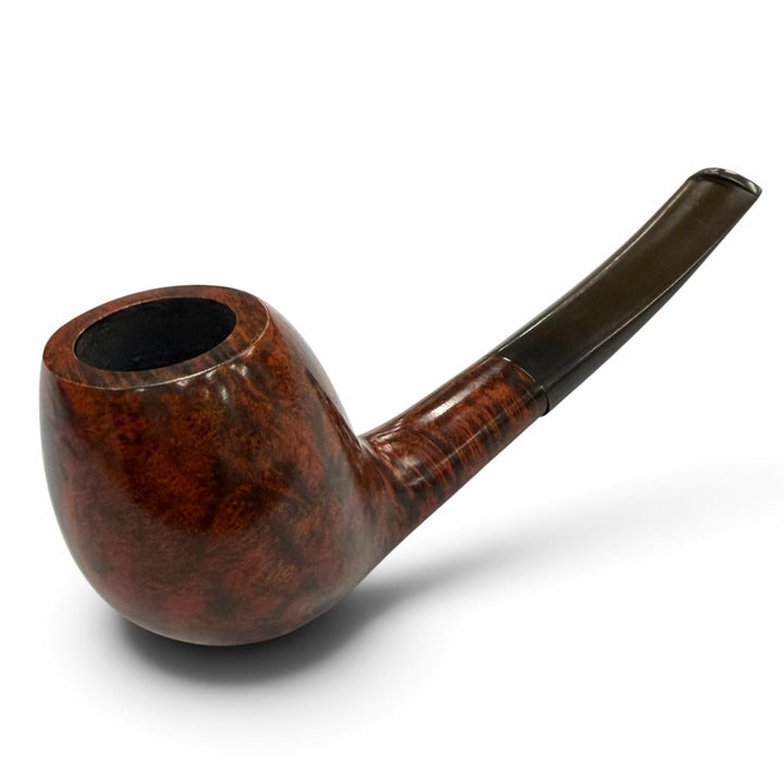 美品▼TSUGE 柘製作所 THREE STARS スリースター 307 ブライヤー 喫煙具 キセル パイプ ダークオレンジ ブラウン 日本製 メンズ