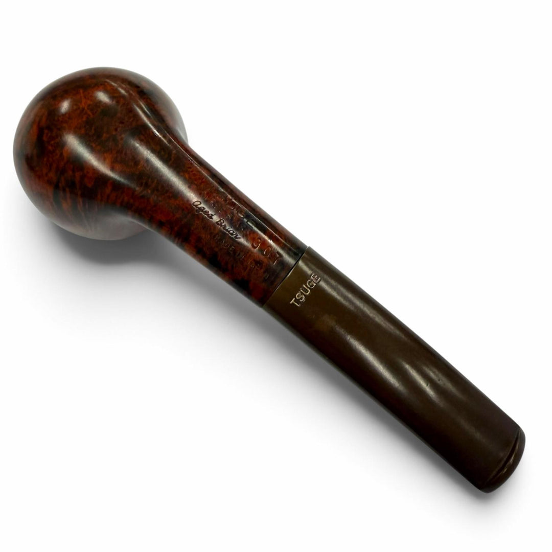 美品▼TSUGE 柘製作所 THREE STARS スリースター 307 ブライヤー 喫煙具 キセル パイプ ダークオレンジ ブラウン 日本製 メンズ
