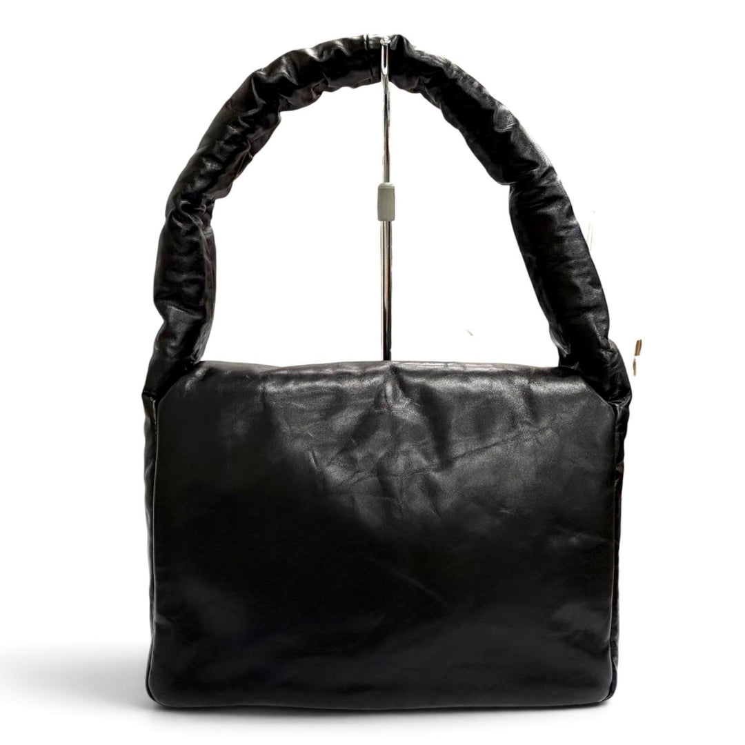 極美品△BALENCIAGA バレンシアガ 787896 MONACO モナコ レザー スリングバッグ ワンハンドル ショルダーバッグ ブラック ゴールド金具