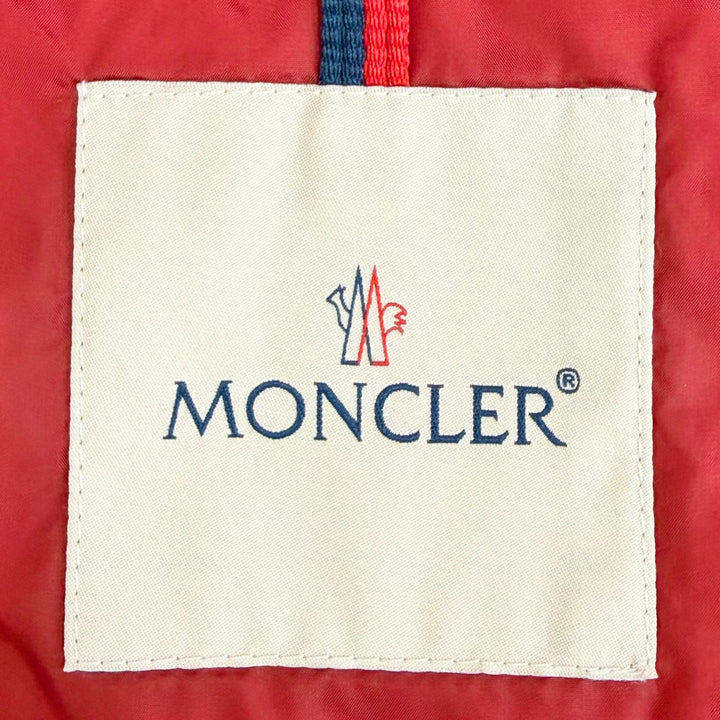 未使用品△MONCLER モンクレール NEW GASTONET ロゴワッペン フード付き ダウンジャケット レッド 6anni 116cm 正規品 キッズ