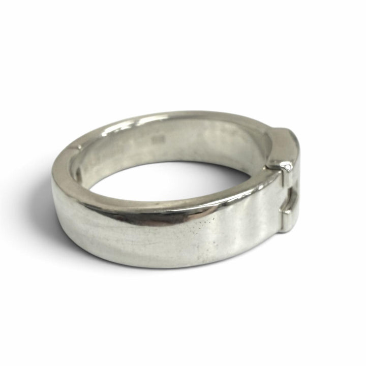 極美品□HERMES エルメス ニューヘラクレス AG925 Hロゴ リング 指輪 アクセサリー シルバー 52 (JP11.5号相当) 重量5.3g メンズ