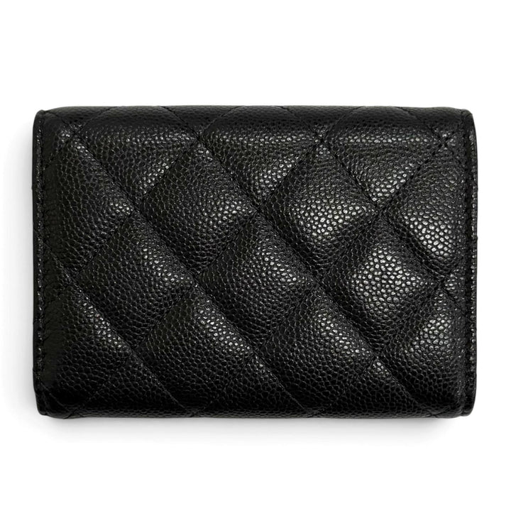 極美品△CHANEL シャネル AP0230 マトラッセ タイムレスクラシック スモールフラップウォレット キャビアスキン コンパクトウォレット