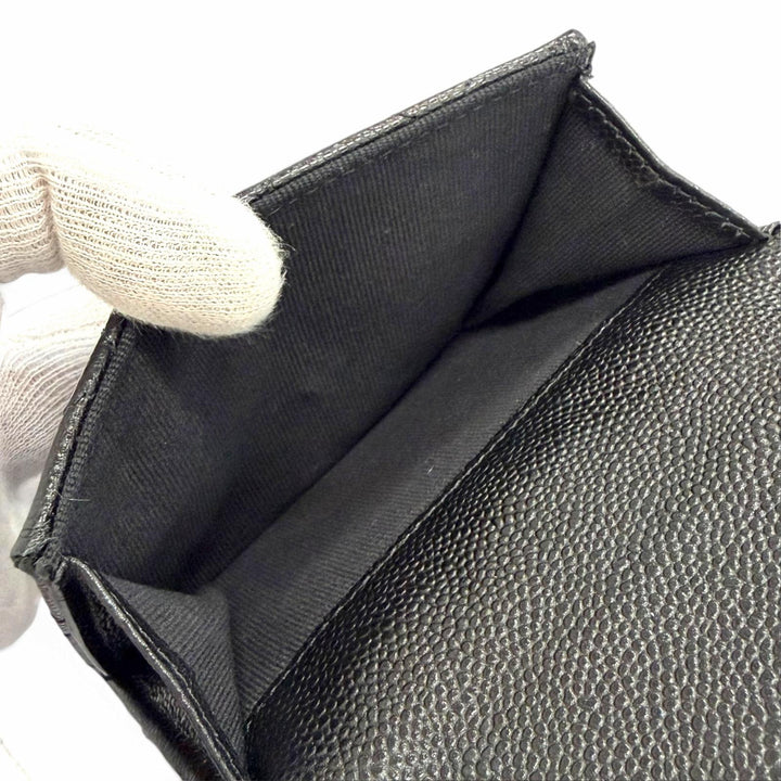 極美品△CHANEL シャネル AP0230 マトラッセ タイムレスクラシック スモールフラップウォレット キャビアスキン コンパクトウォレット