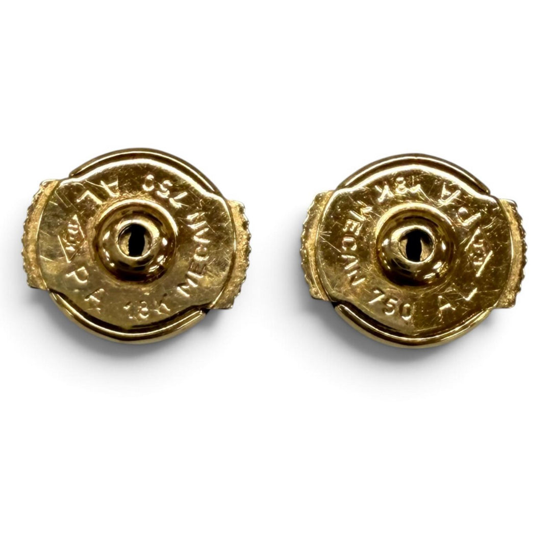 美品★Cartier カルティエ 750(PG) ダムール ダイヤ ピアス 枠：8mm ダイヤ中央:約0.18ct アクセサリー ピンクゴールド 重量4.16g