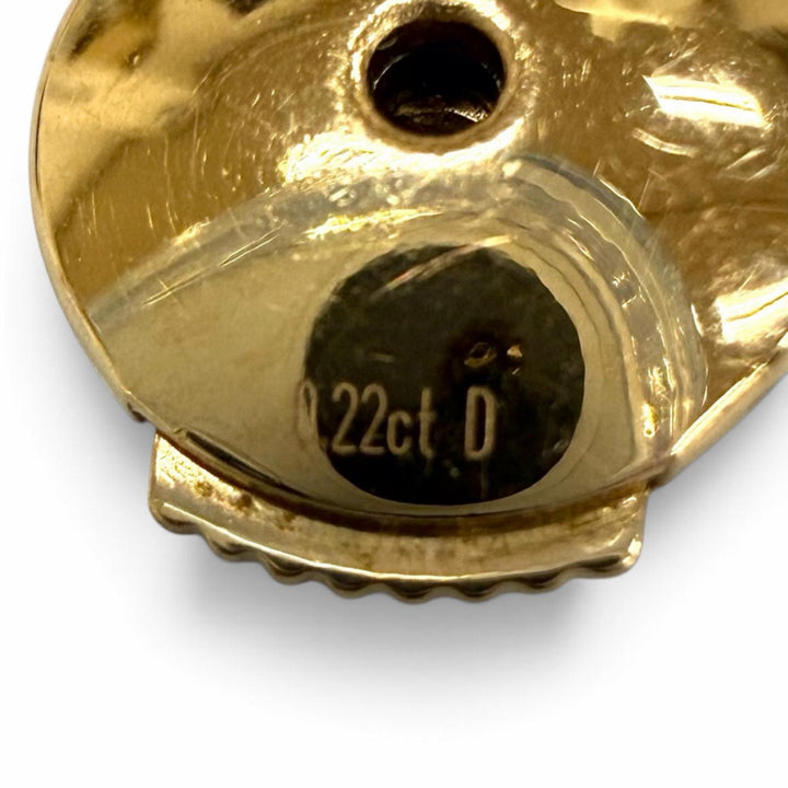 美品★Cartier カルティエ 750(PG) ダムール ダイヤ ピアス 枠：8mm ダイヤ中央:約0.18ct アクセサリー ピンクゴールド 重量4.16g