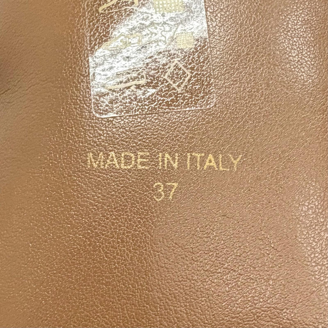 未使用品△LOUIS VUITTON ルイヴィトン ドリーミーライン ローファー ミンク モノグラム ルームシューズ スリッパ ブラウン系 37 伊製