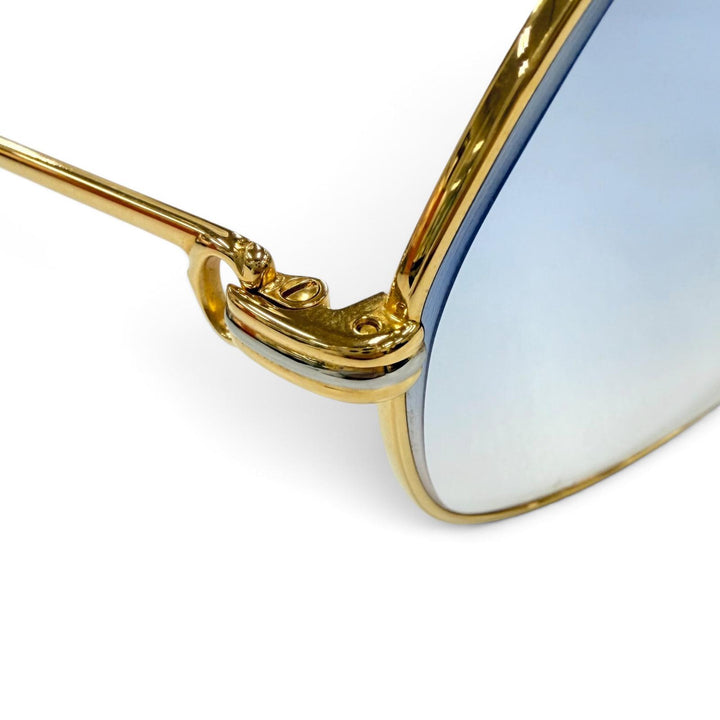 美品●Cartier カルティエ ヴィンテージ トリニティ ツーブリッジ ティアドロップ サングラス ゴールド ボルドー 59□12 140 仏製 メンズ