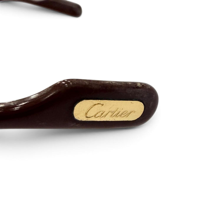 良品●Cartier カルティエ ヴィンテージ サントス ツーブリッジ ティアドロップ メガネ 眼鏡 アイウェア ゴールド 59□14 130 仏製 メンズ