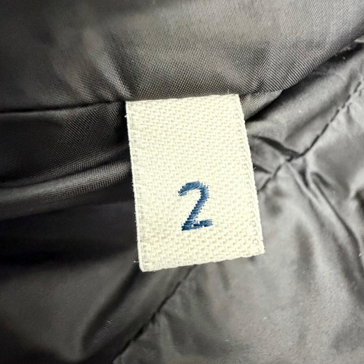良品△MONCLER モンクレール HERMIFUR エルミファー ロゴワッペン ファー フード付き ダウンコート ブラック 2 正規品 ハンガー付き