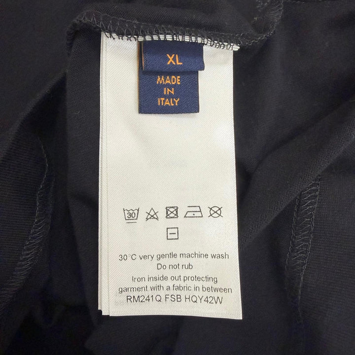 美品□LOUIS VUITTON ルイヴィトン 24SS 1AFBB5 モノグラムグラディエント コットン 半袖Ｔシャツ ブラック XL イタリア製 正規品 メンズ