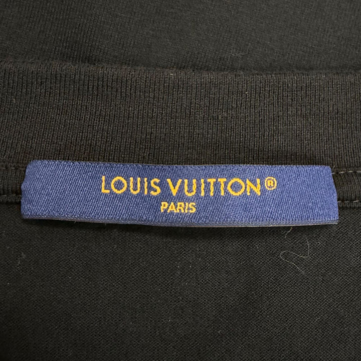 美品□LOUIS VUITTON ルイヴィトン 24SS 1AFBB5 モノグラムグラディエント コットン 半袖Ｔシャツ ブラック XL イタリア製 正規品 メンズ