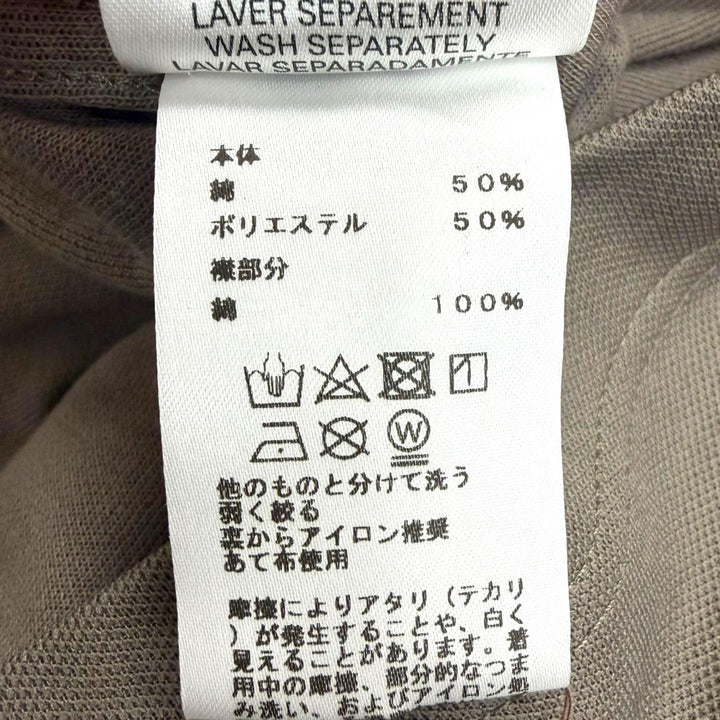 未使用品□HERMES エルメス コットン50％ セリエボタン ショートスリーブ 半袖ポロシャツ グレージュ L イタリア製 正規品 メンズ