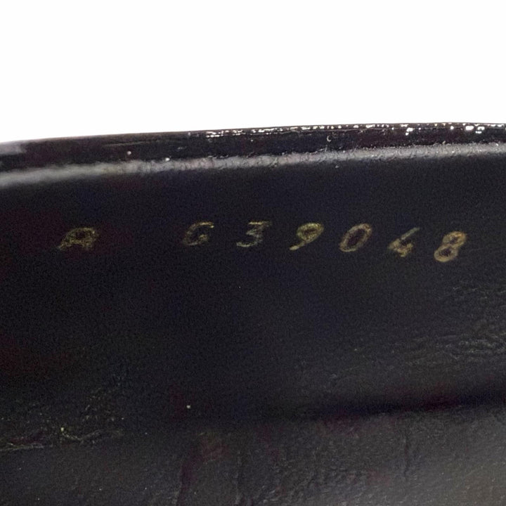 美品★CHANEL シャネル G39048 ココマーク ベルトデザイン ポインテッドトゥ パテントレザー パンプス ブラック 36.5 伊製 箱・保存袋付