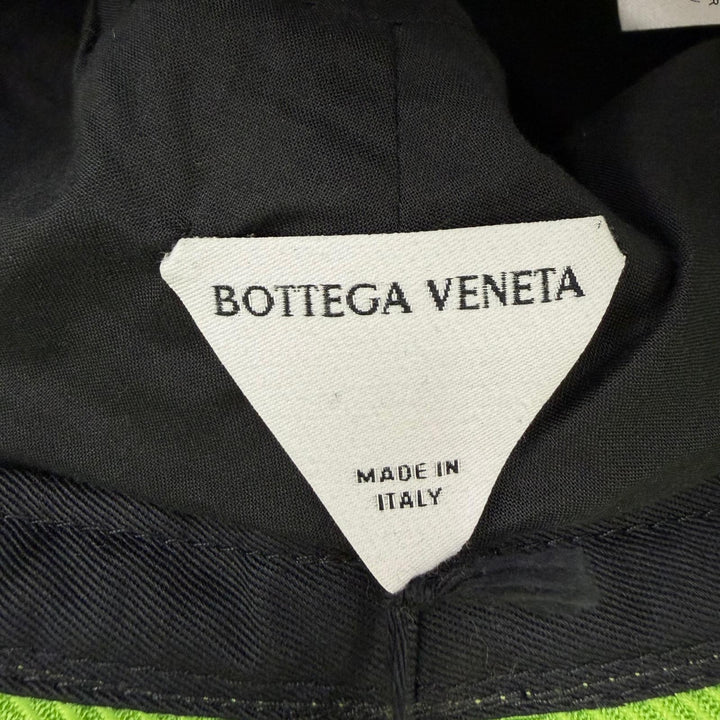 未使用品☆BOTTEGAVENETA ボッテガヴェネタ 687344 イントレチャートモチーフ バケットハットグリーン L イタリア製 正規品 レディース