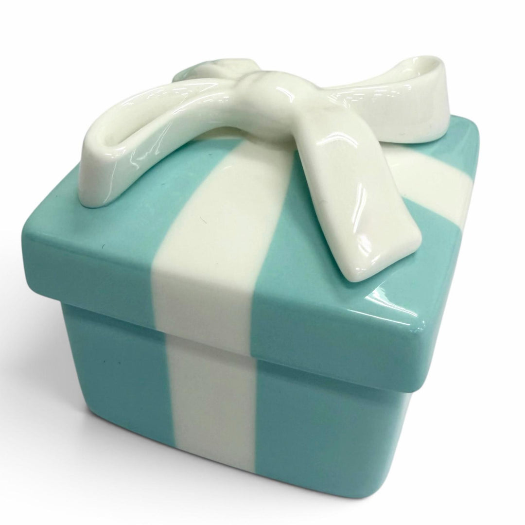 極美品□TIFFANY&amp;Co. ティファニー 陶器 ブルーボックス ジュエリーケース アクセサリーケース 小物入 ライトブルー ホワイト レディース