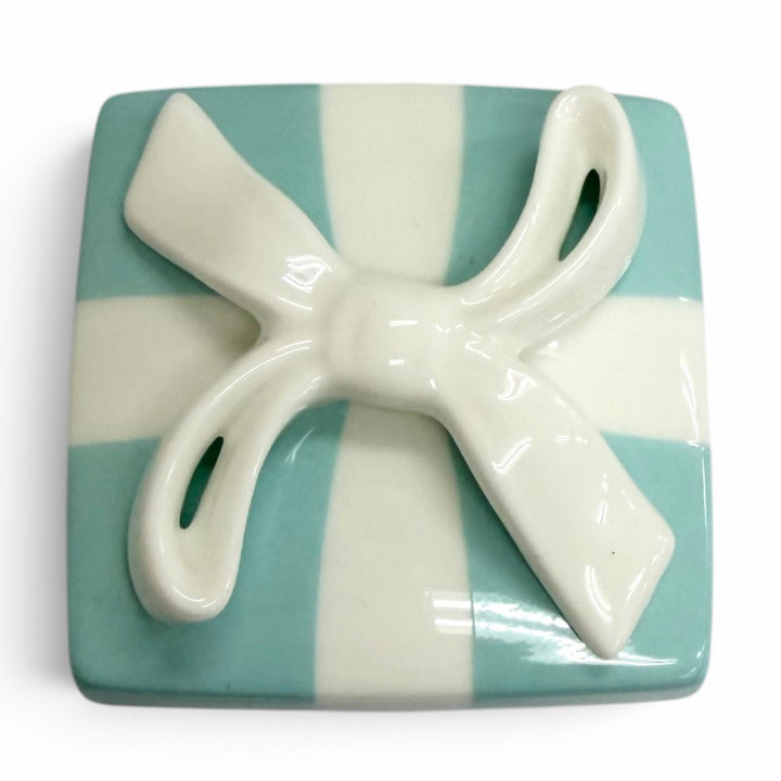 極美品□TIFFANY&amp;Co. ティファニー 陶器 ブルーボックス ジュエリーケース アクセサリーケース 小物入 ライトブルー ホワイト レディース
