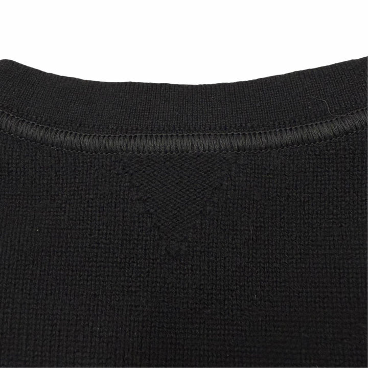 極美品▼BOTTEGAVENETA ボッテガヴェネタ 720364 カシミヤ97% プレーン 三角ステッチ Tシャツ 半袖ニット ブラック XS 正規品 メンズ