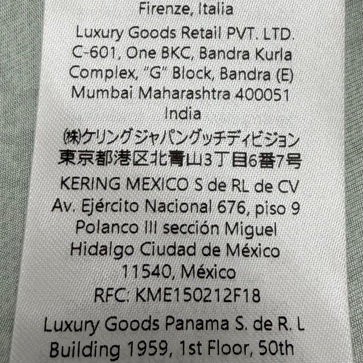 未使用品▼GUCCI YUKO HIGUCHI グッチ ヒグチユウコ 2026年製 864048 シルク100% GG柄 バックプリント 半袖シャツ グリーン 48 正規品
